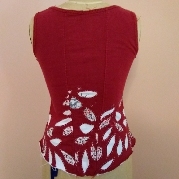 Alabama Chanin Style Corset Top Small - Picture 2 of 8